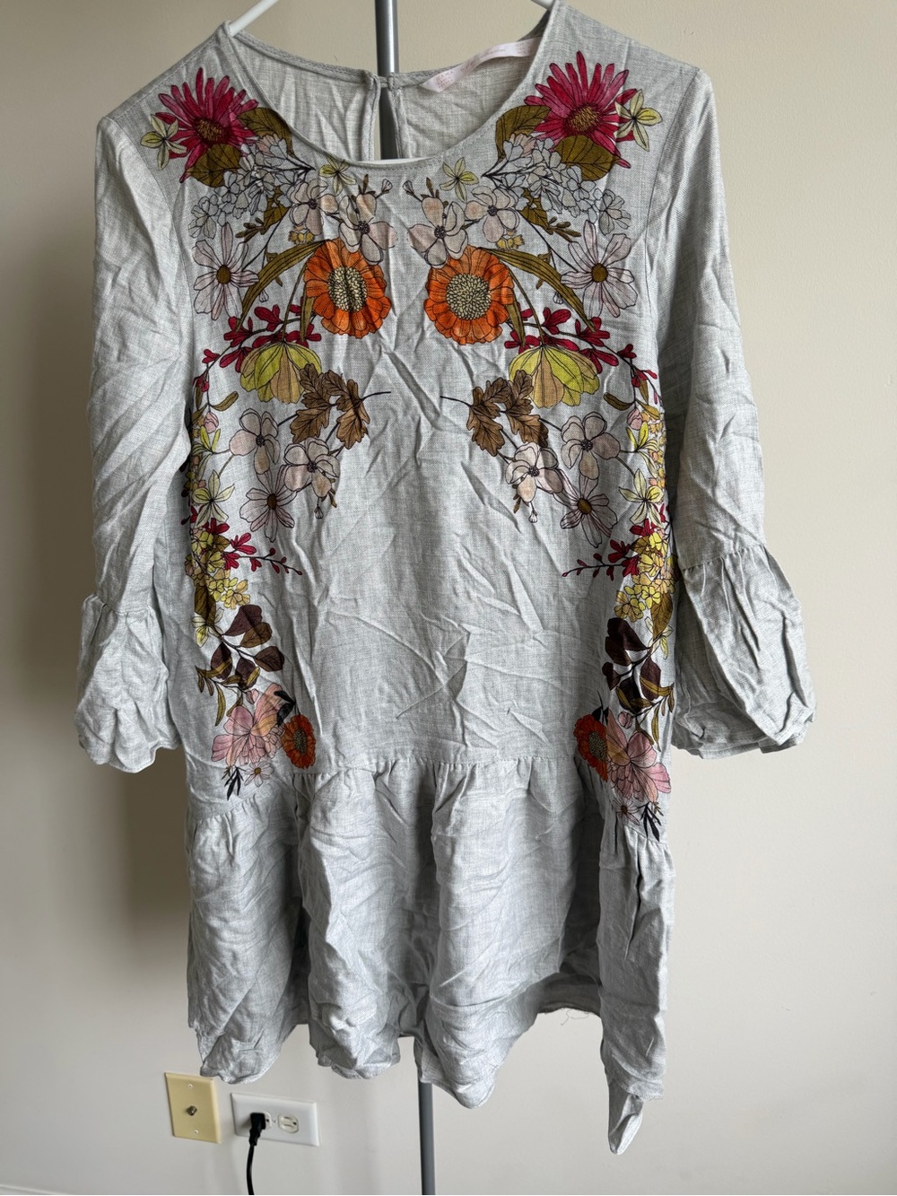 ZARA Floral Tunic Top